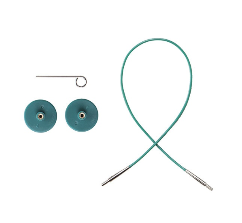 Options Interchangeable Needle Cables - Green 16" - Knit Picks