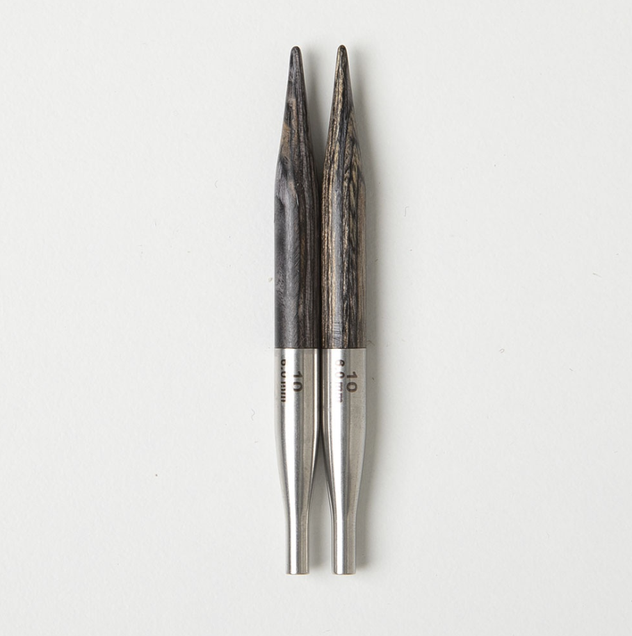 Obsidian Resilience Short Interchangeable Needle Tips US 10 (6.00mm) - Knit Picks