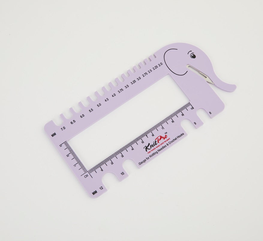 Needle & Crochet View Sizer with Yarn Cutter – Lilac - Knitpro