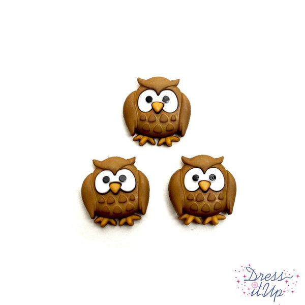 Dress It Up Buttons - Owl
