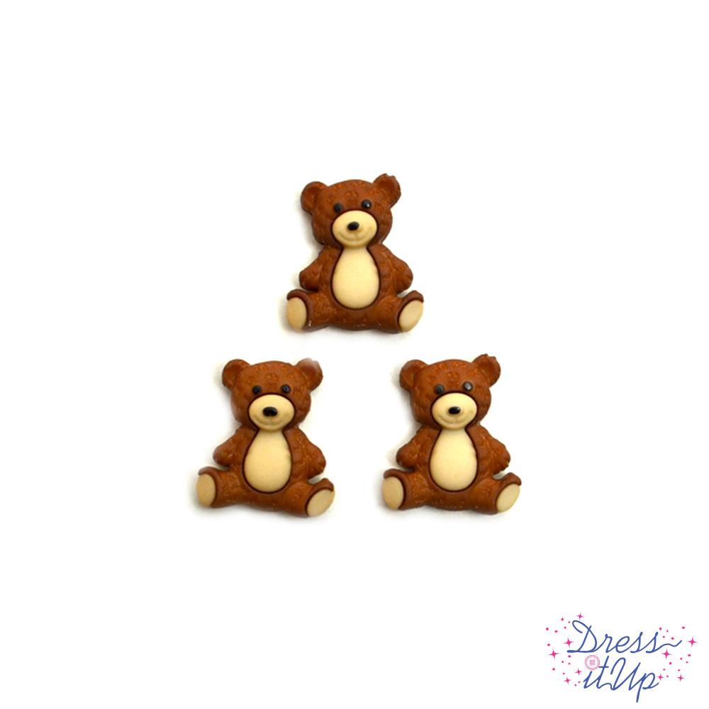 Dress It Up Buttons - Teddy Bear