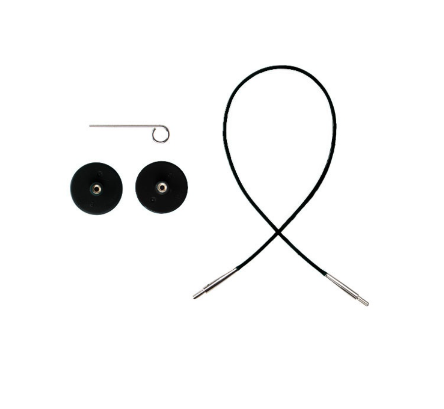 Options Interchangeable Needle Cables - Black 16" - Knit Picks