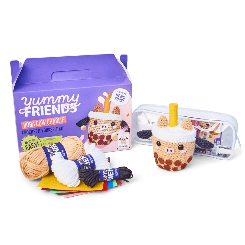 Bobba Cow Charlie - Yummy Friends Kit - Lion Brand