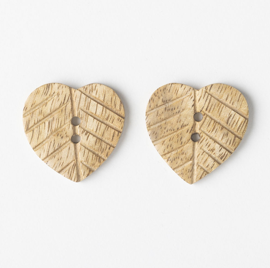 Small Mango Light Heart Shape Buttons - 1245-B - Knit Picks