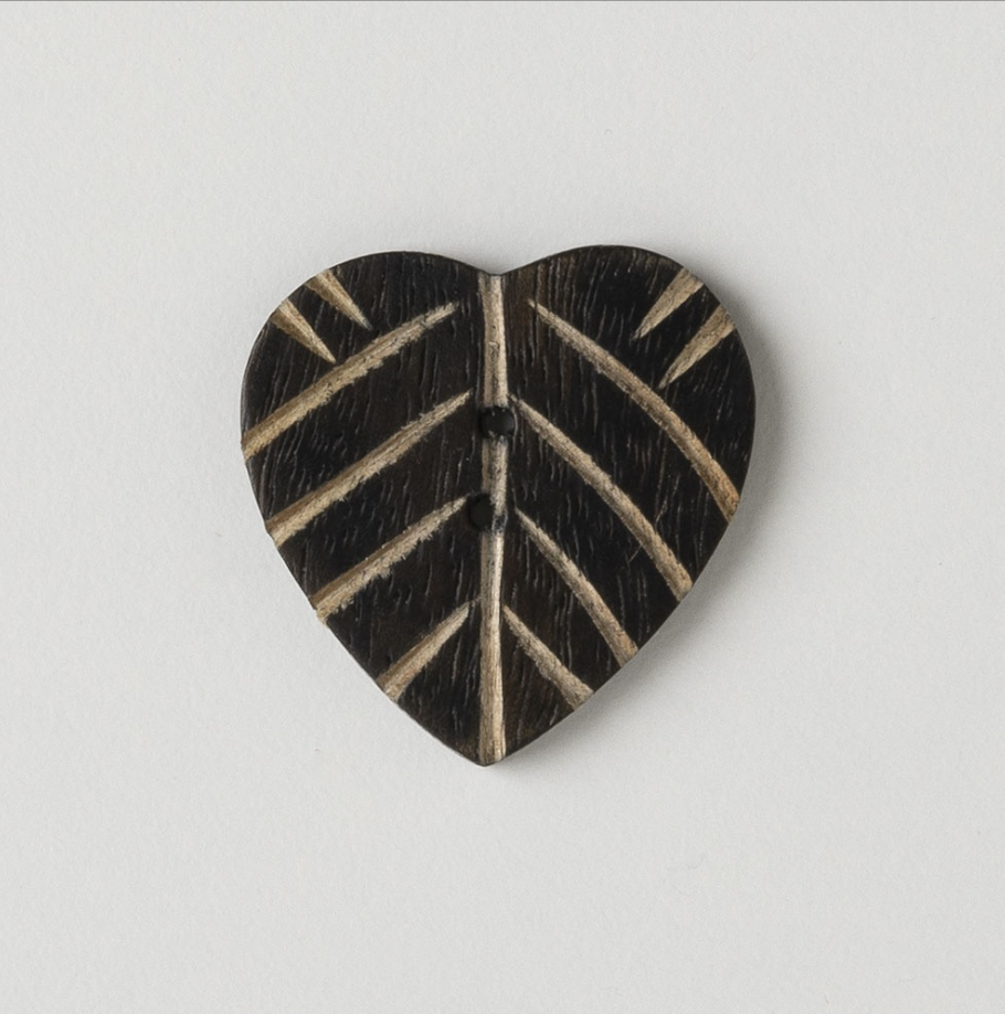 Large Mango Dark Heart Button - 1236 - Knit Picks