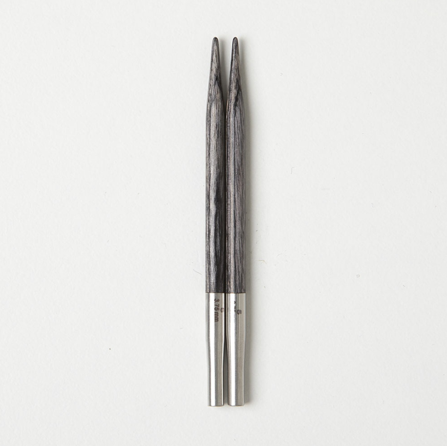 Obsidian Resillience Short Interchangeable Needle Tips US 5 (3.75mm) - Knit Picks