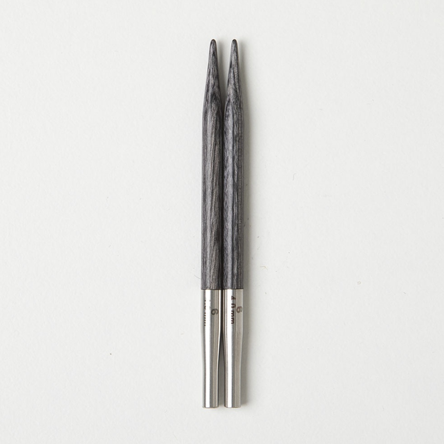 Obsidian Resillience Short Interchangeable Needle Tips US 6 (4mm) - Knit Picks