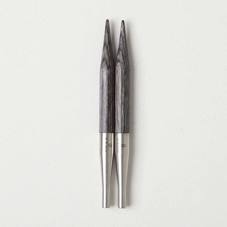 Obsidian Resillience Short Interchangeable Needl Tips #8 US 9 (5.5mm) - Knit Picks