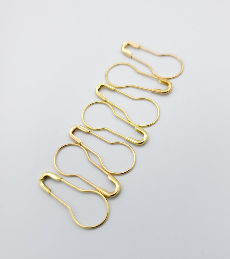 Locking PEAR-SHAPED STITCH MARKERS - metal